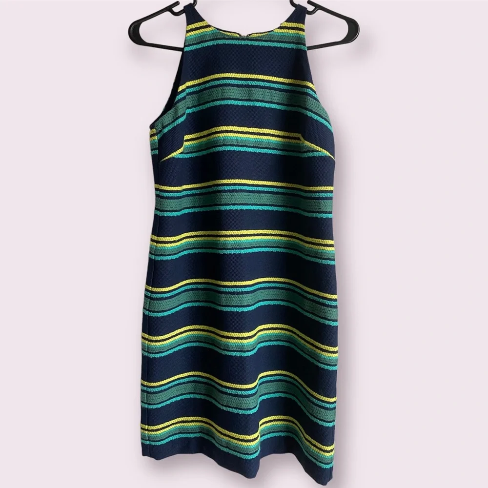 Vineyard Vines Striped Jaquard Shift Dress - Picture 1 of 8